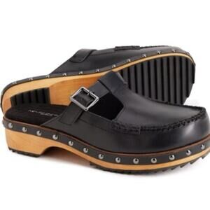 Kelsi Dagger Brooklyn Hold Platform Studded Black Clogs Size 9.5 NIB